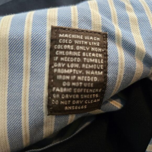 Nordstrom Chino Pants Men's 34 x 34 *** Dk Blue Straight Smartcare Wrinkle Free - Picture 7 of 16